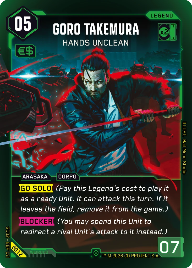 Goro Takemura — Hands Unclean — Embracing Power — Beta Starter Deck (β012)