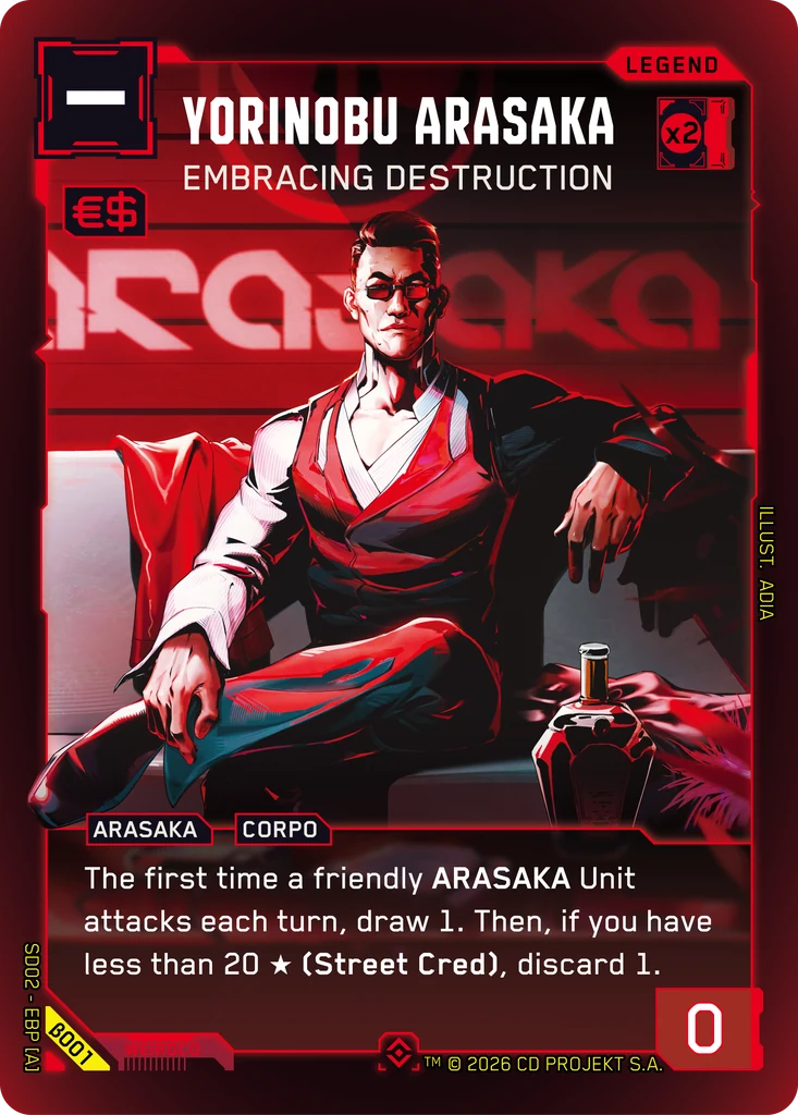 Yorinobu Arasaka — Embracing Destruction — Embracing Power — Beta Starter Deck (β001)