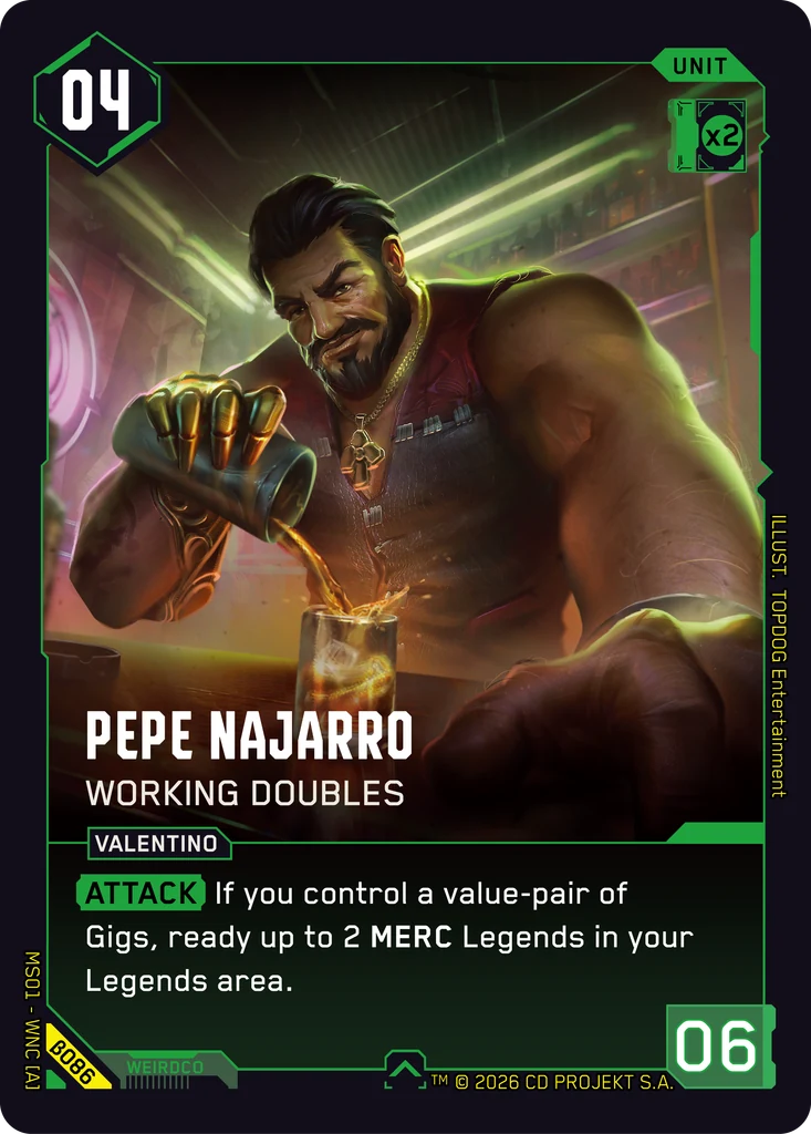Pepe Najarro — Working Doubles — Welcome to Night City — Beta (β086)