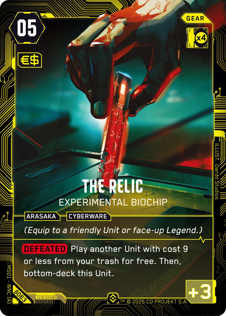 The Relic — Experimental Biochip — Welcome to Night City — Beta (β063)
