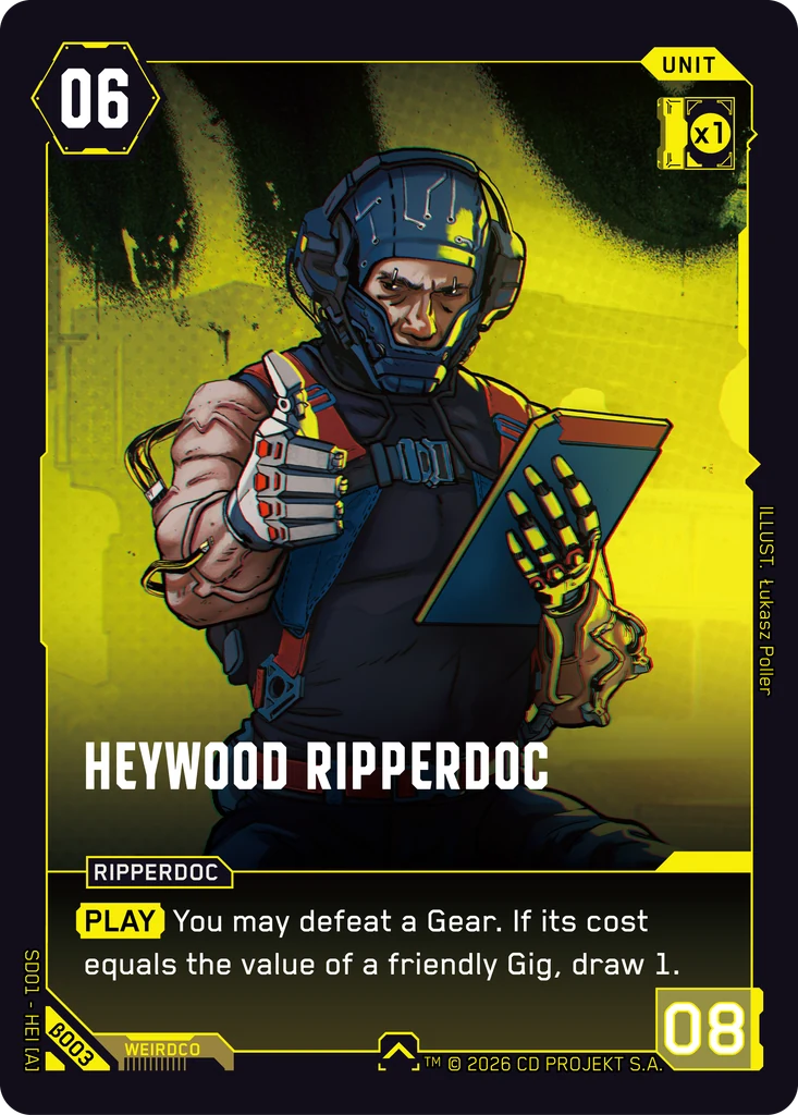 Heywood Ripperdoc — The Heist — Beta Starter Deck (β003)