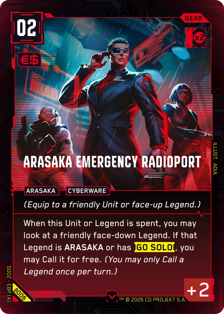 Arasaka Emergency Radioport — Embracing Power — Beta Starter Deck (β006)